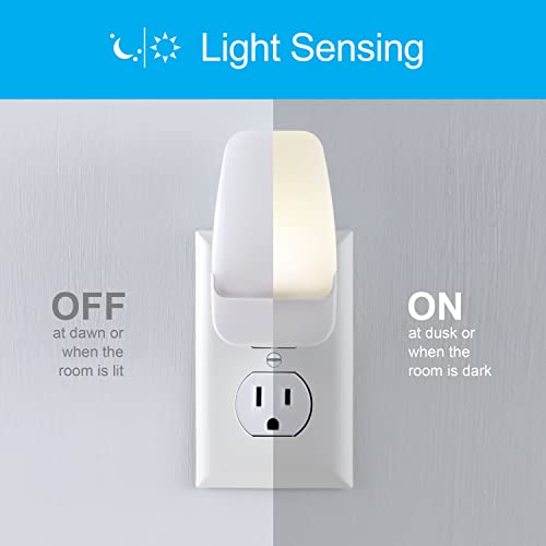 GE LED Night Light, Plug-in, Dusk to Dawn Sensor, Warm White, Ambient Lighting, Ideal Kids Adults Nightlight for Bedroom, Bathroom, Nursery, Hallway, Kitchen, 30966, 2 Pack by GE - Image 2