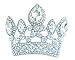 Sindary Classic 2.56" Crown Brooch Pin Pendant Austrian Crystal BZ5050 (Silver-Tone Clear)