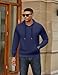 COOFANDY Men's Casual Hoodie Pullover Fashion Hip Hop Fleece Lined Long Sleeve Drawstring Hooded Sweatshirt Blue Purple