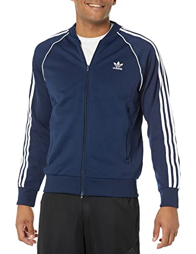 adidas Originals Men's Superstar Track Top, Night Indigo/White, S