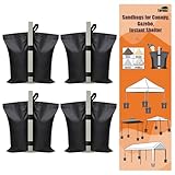 Eurmax Canopy Weight Bags for Pop up Canopy Tent, Sand Bags for Instant Outdoor Sun Shelter Canopy Legs,Sand Bags Without Sand,Set of 4