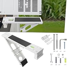 Air Conditioner Support Bracket - Adjustable Anti-Slip Shock-Absorbing Mat Safe Mount Bracket Installs from Inside The House Built-in Bubble Level for Window AC Up to 85 lbs