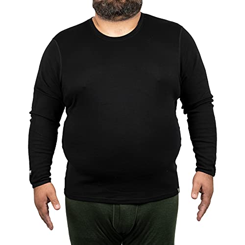 MERIWOOL Mens Base Layer - 100% Merino Wool Midweight Long Sleeve Thermal Shirt
