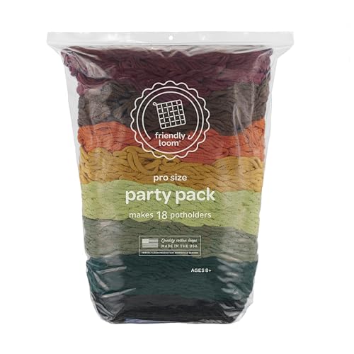 friendly loom Party Pack Earthtones Cotton 10 Inch PRO Loops Refill