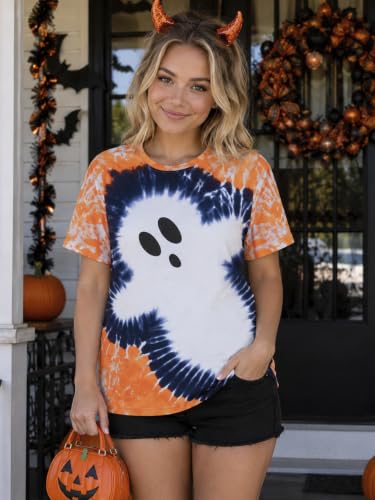 Women's Halloween Shirt, Ghost Tie Dye - image 2