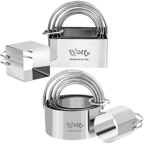 Cookie Biscuit Cutters for Baking Set of 10 pcs, Square