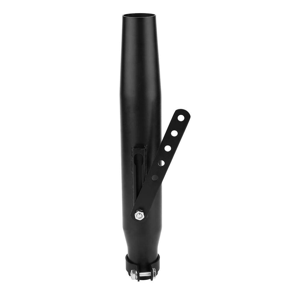 EBTOOLS Tubo de silenciador de escape Silenciador de escape de motocicleta Tubo de escape Punta de tubo de cola Universal para motocicleta GY6(Spray negro)