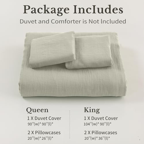MEISHANG Muslin Duvet Cover Queen Size - 100% Organic Cotton by MEISHANG - Used condition - Image 6