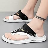 ★ Fácil de combinar: estas sandalias vintage planas para hombre son sencillas y cómodas. Se puede usar con casi cualquier atuendo, jeans o incluso en casa.