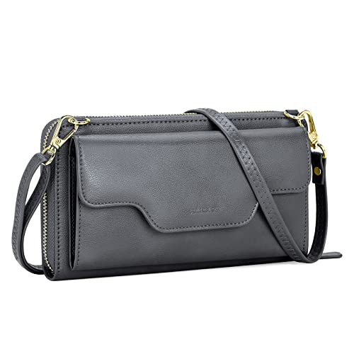 Image of nuoku Women's Small Crossbody Bags Wristlet Clutch Wallet Purses with Card Slot Phone Holder