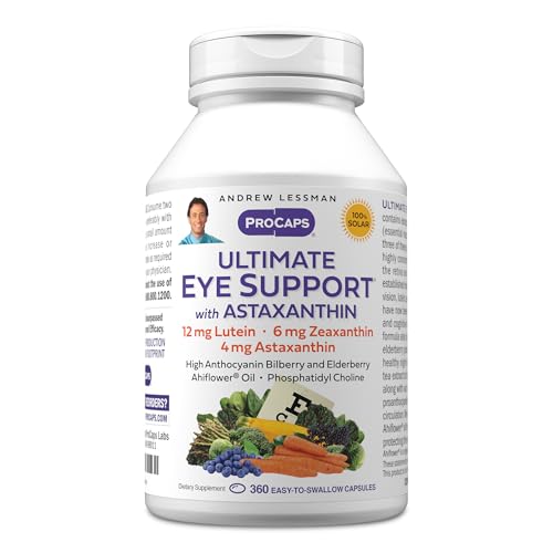 Image of ANDREW LESSMAN ProCaps Ultimate Eye Support Astaxanthin 12 mg, 360 Softgels