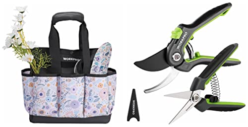 Tijeras de Podar para Jardín WORKPRO con Bolsa de Herramientas miniatura 1