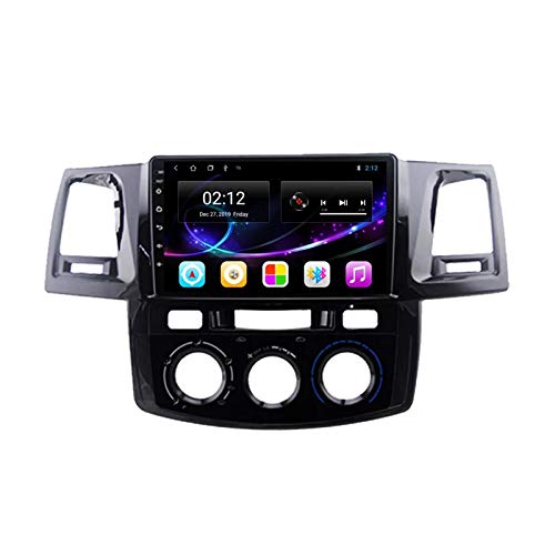 Radio Estreo De Coche Bluetooth Apoyo De Reproductor MP5 Llamadas Manos Libres FM Enlace Espejo/WiFi/AUX Entrada/1080P Video/SWC, para Toyota Fortuner Hilux 2007-2014,Quad Core,4G WiFi 2+32