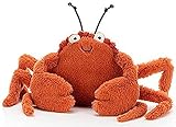  Jellycat Juguete suave de peluche coleccionable de cangrejo crujiente pequeño