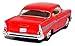 KiNSMART 1957 Chevy Bel Air Coupe Red, 1:40 Scale, Die Cast Metal, Black, 5 Inch, Pull Back Action