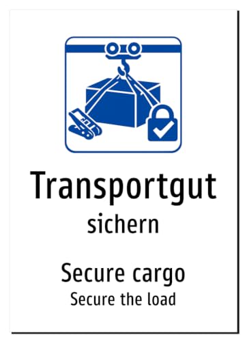 63388-DEEN-S-12 | Transportgut sichern Schild/Aufkleber | Deutsch