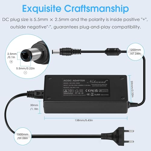 Nobsound DC 32V5A zasilacz do wzmacniacza AC100-240V do DC adaptery zasilające