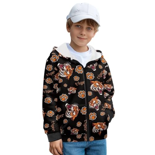 Boy Girl Zip Up Hoodie Sweatshirts Relaxed Breathable Long Sleeve Pullover Jacket with Pockets for Play Size S-XL