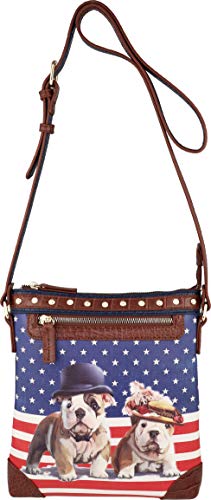 B BRENTANO Vegan Cute Animal Graphic Crossbody Bag Purse with Rhinestones2