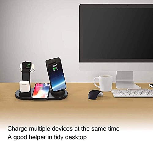 3 in 1 Wireless Charging Station, Wireless Charger Stand for iPhone 14/13/12/11 Pro Max/X/Xs Max/8/8 Plus/Samsung Phones, iWatch Series 7/6/5/SE/4/3/2, AirPods 3/2/pro