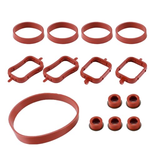 Orivin Intake Manifold Gaskets Intake Manifold Seals Seals Repair Kit 14pcs/Set Inlet Replacement for M57 M47 E87 E46 E90 E91 E92 E93,99072C