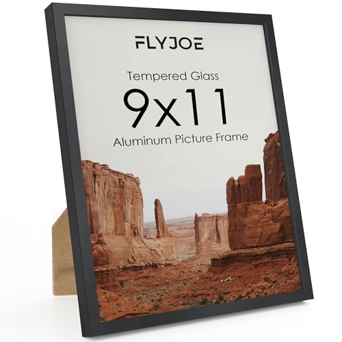FLYJOE 9x11 Metal Picture Frame - Black Aluminum Picture Frames