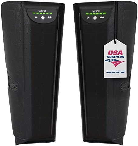 SPRYNG Wireless Leg Compression Calf Wraps - (Pack of 2) Rechargeable Wireless Pneumatic Compression Devices for Calf, Muscle Recovery Tool for Improved Blood Circulation and Athletic Performance