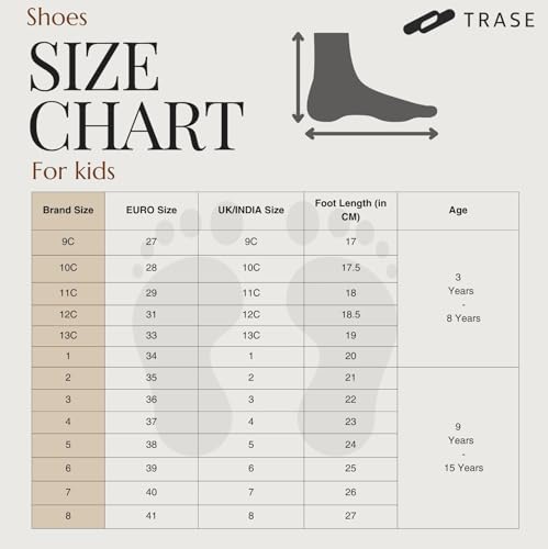 Image of TRASE School Shoes Black for Boys and Girl | Premium Light Weight EVA Sole | White and Black Colors Available| Without Laces 5 Years to 16 Years