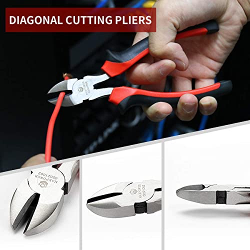 Maxpower Plastic Tool Box 16-Inch And 6Pcs Pliers Wrench Set #TOP4