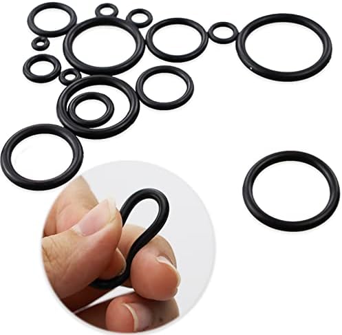 250 Pcs O-Ring Gasket Kit, 15 Sizes Rubber Washers Seals Assortment Set, Assorted Electrical Gasket Rings, Insulating Plumbing Plumber Sealing O Rings Washers Set for Quick Repair