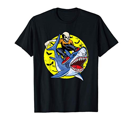 Tiburón esqueleto montado - Halloween divertido Camiseta