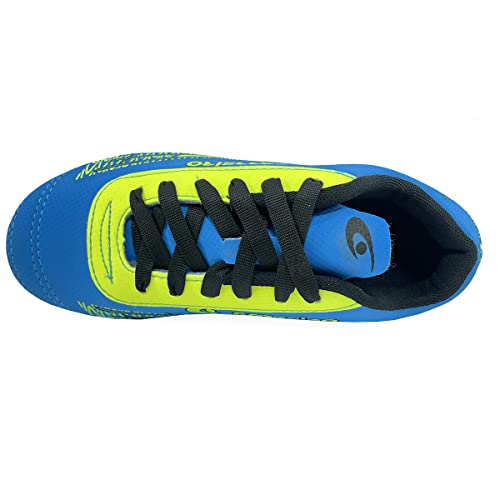 Chuteira Infantil Society Carreiro CR051 Masculina - Azul e Verde - 33