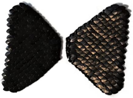 Scale Mail Epaulettes in Knitted Dragonhide Armor - Black Knight