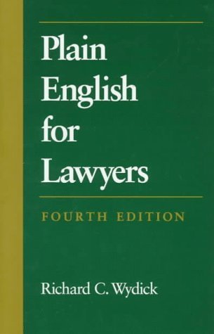 Plain English for Lawyers by Richard C. Wydick ... B01FIZ8L3Y Book Cover