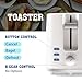 Seydere Toaster 2 Slices, Toasters Wide Slot, Bread Toaster with Cancel, Bagel, Defrost Function, Bagel Toasters with Removable Tray & 6 Temperature Settings, Beige