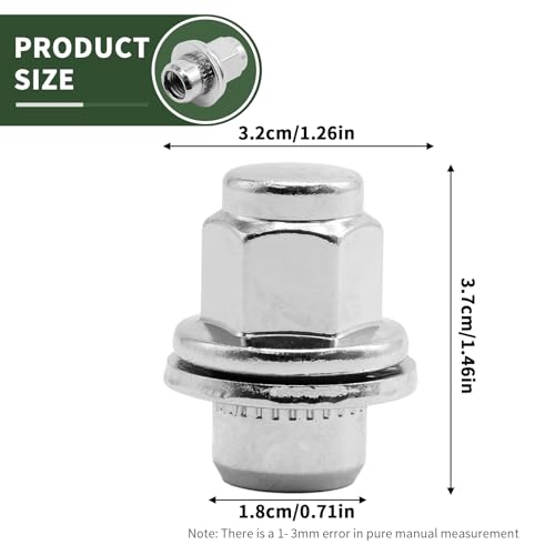 JUUDDENPARTS 20Pcs Carbon Steel Wheel Nuts Set, M12 X 1.5 Lug Nuts Replacement for Jaguar XF Series XK Series XKR Series F-Type S-Type X-Type XJ X350 X351 X358 (20)