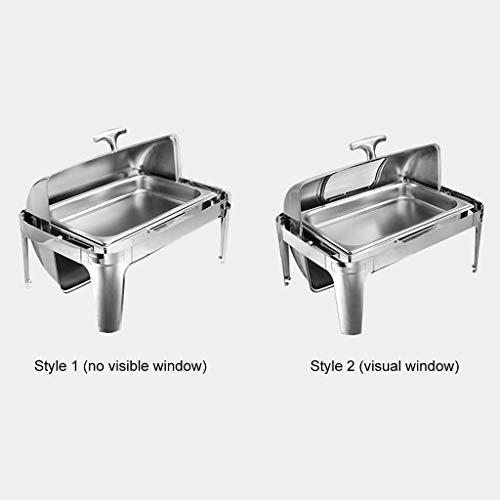 cvhtroe Rechteckiges Chafing Dish Set, 9L Chafing Dish Set Speisenwärmer Buffet, Chafing Dishes Set für Catering… – Bild 7
