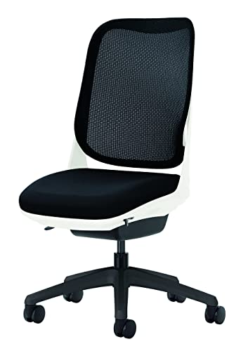 ライオン事務器 オフィスチェア アームレス ライド ブラック 79823