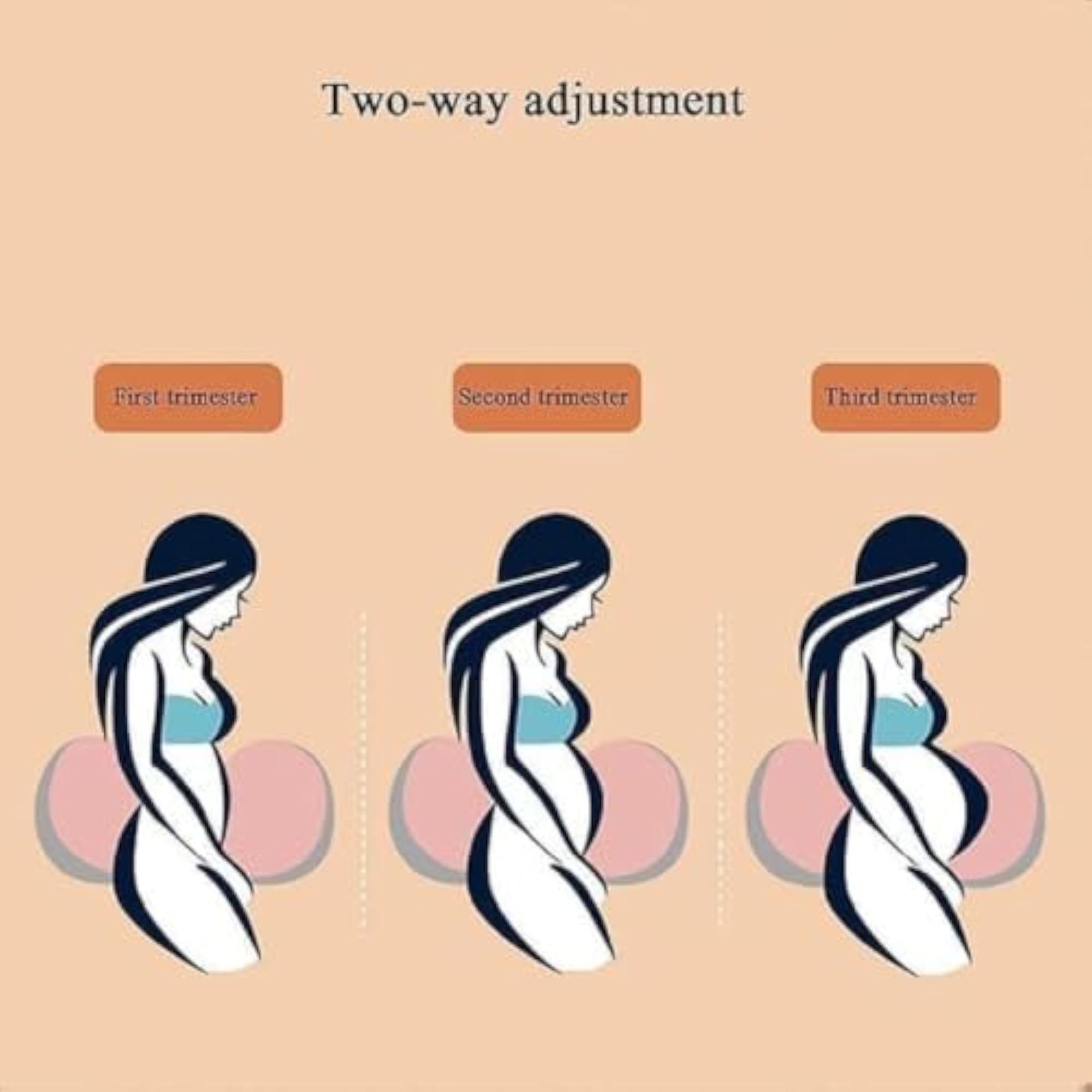 Pregnancy Body Pillow for Women, U Shape, Memory Foam