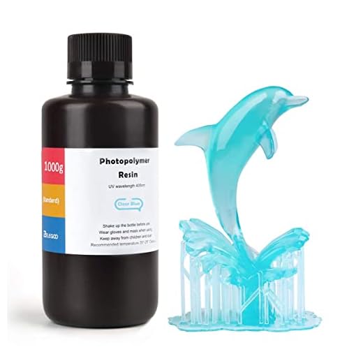 ELEGOO ABS-Like Stampante 3D Resina veloce LCD 405nm Resina fotopolimerizzante UV Resina fotopolimerica standard per stampa 3D LCD Blu Chiaro 1000g