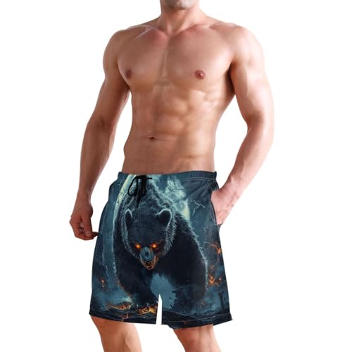 Short de bain doublé haut de gamme Bears avec compression intégrée