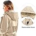 FARVALUE Women's Waterproof Trench Coat Long Double Breasted Windbreaker Classic Belted Lapel Overcoat with Removable Hood Khaki Large