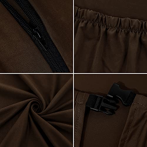 Image of SARAFLORA Gaming Chair Covers Stretch Washable Computer Chair Slipcovers for Armchair, Swivel Chair, Gaming Chair,Computer boss Chair (Brown, X-Large)