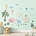 decalmile Pegatinas de Pared Elefante Infantiles Vinilos Decorativos Animales Mono Adhesivos Pared Habitación Bebés Dormitorio Salón