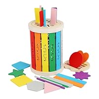 Smavles Montessori Toys for 1 2 3 Years Old Boys Girls, Shape and Colour Sorting and Matching Game for Toddlers, Wooden Educational Montessori Toys, Fine Motor Skills, Preschool Learning Activity