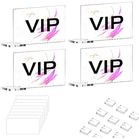 20 Pieces Clear Acrylic Place Cards Cover