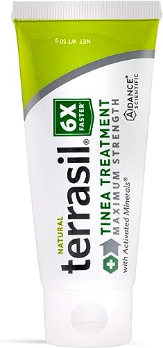 terrasil Tinea Versicolor Treatment Cream Max Strength, Antifungal Tinea Cream, Clinically Proven 1% Clotrimazole, Treats Most Ringworm & Fungal Infections, Soothing Relief of Itchy Dry Skin (1.7oz)