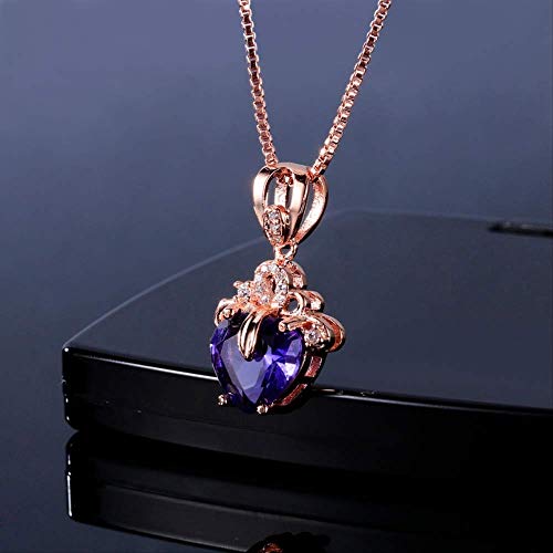 Colliers améthyste cœur rose pour sublimer vos tenues de soirée et fêtes - 3