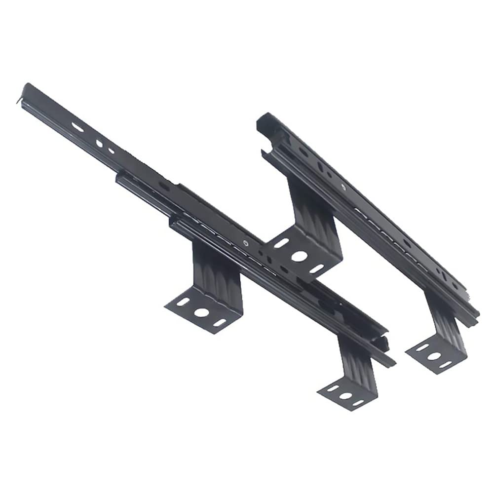 Waouy 250Mm(10Inch) Sliding Keyboard Drawer Tray Hardware 250Mm 300Mm Ball Bearing Runners For Underdesk Keyword Platform/Shelf/Drawer With Height Adjustment 1 Pair 45Kg (Color : )