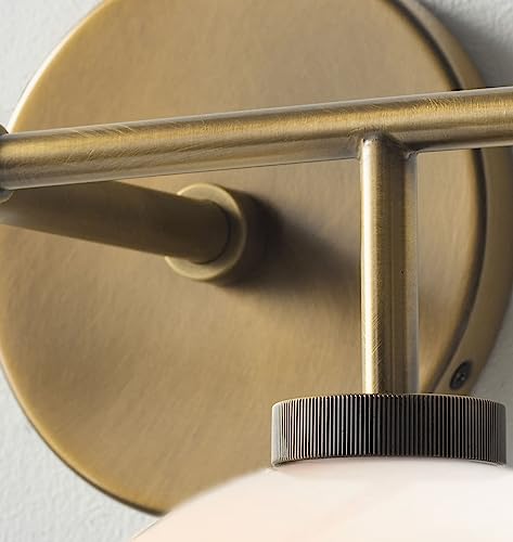 Luxury Bathroom Sconces with Brass Accents Three Light Sconce